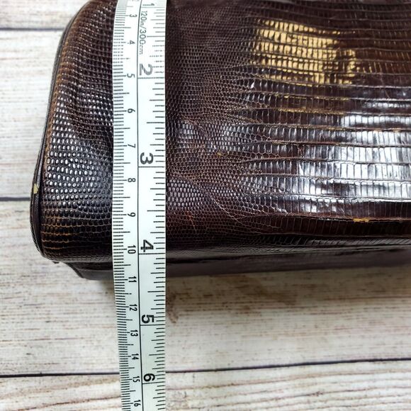 Vintage 1940s-50s Revits Exact Match Lizard Alligator Skin Box Style Mini Purse - Picture 9 of 9